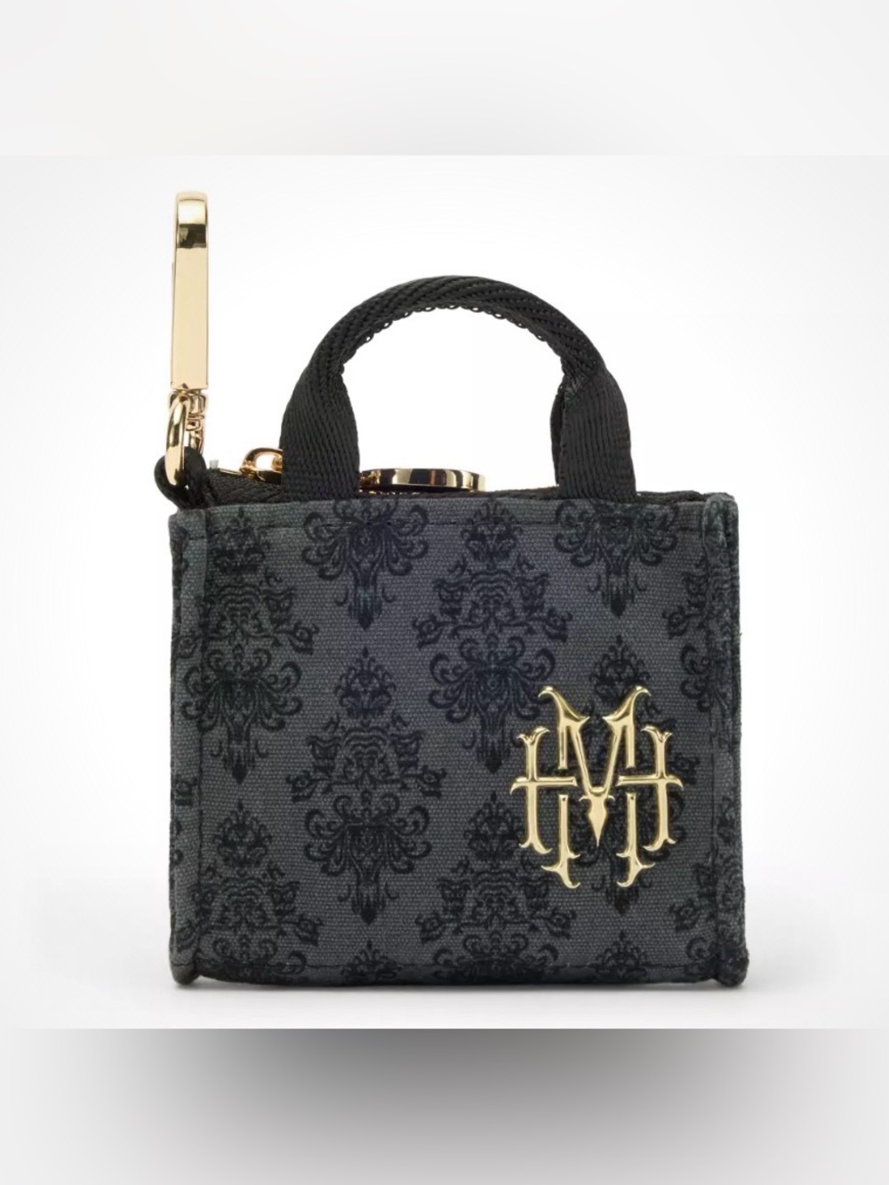 Disney Parks WDW The Haunted Mansion Mini Tote Keychain Bag Charm New with Tags